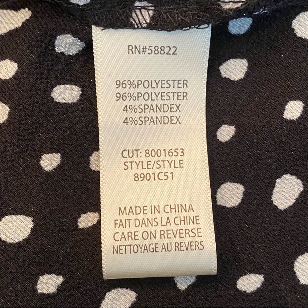 NWT Max Studio black and white wrap dress womens large - Picture 8 of 9